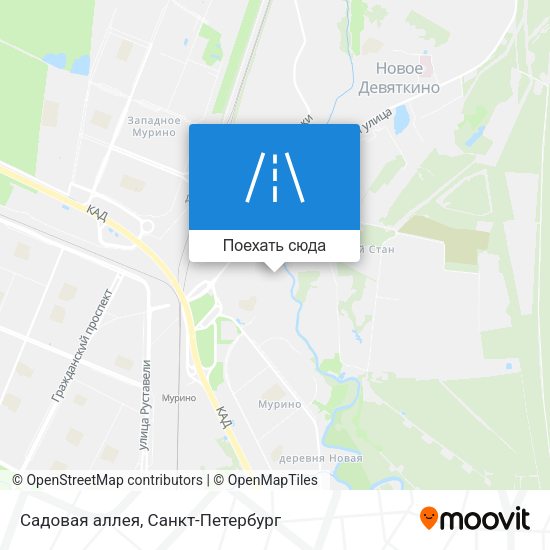 Карта Садовая аллея