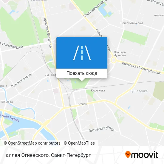 Карта аллея Огневского