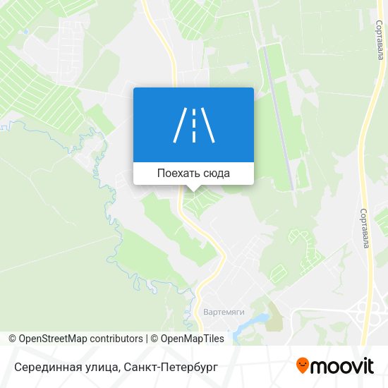 Карта Серединная улица