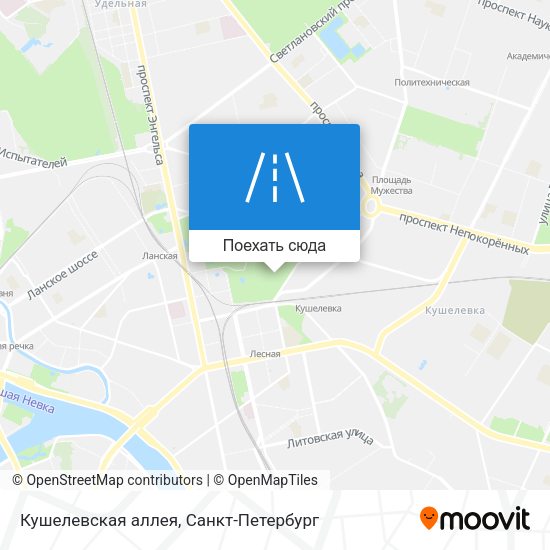 Карта Кушелевская аллея