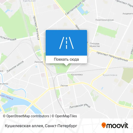 Карта Кушелевская аллея