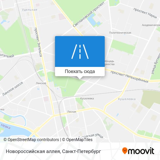 Карта Новороссийская аллея