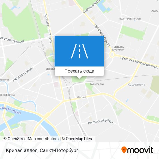 Карта Кривая аллея