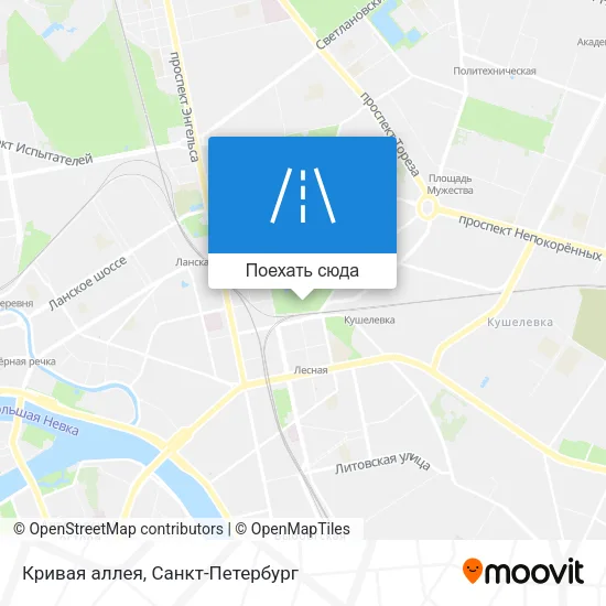 Карта Кривая аллея