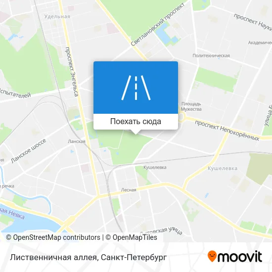 Карта Лиственничная аллея