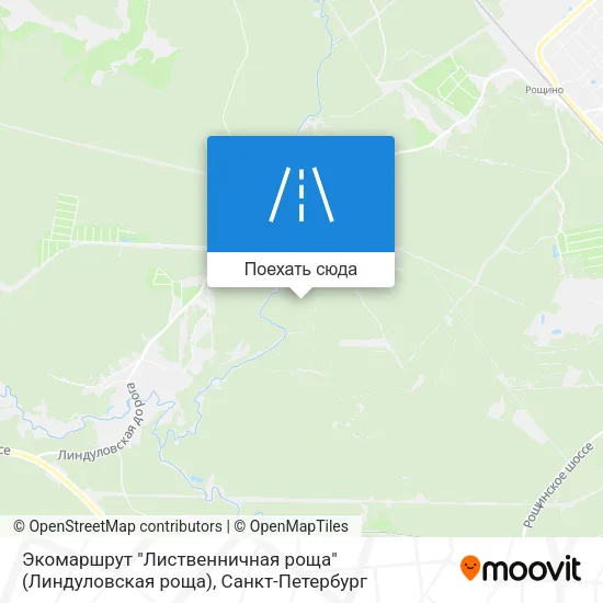 Карта Экомаршрут "Лиственничная роща" (Линдуловская роща)