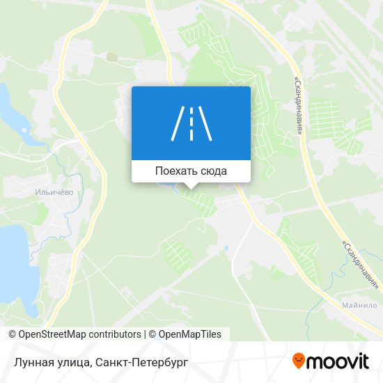 Карта Лунная улица