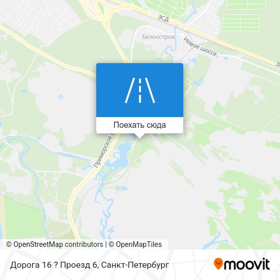 Карта Дорога 16 ? Проезд 6
