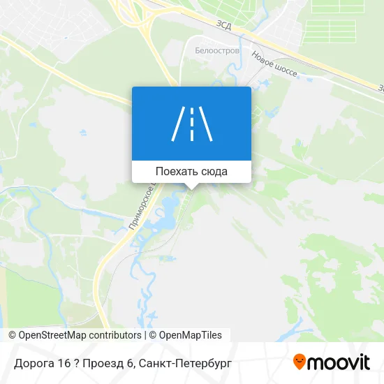 Карта Дорога 16 ? Проезд 6