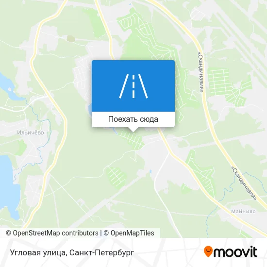 Карта Угловая улица