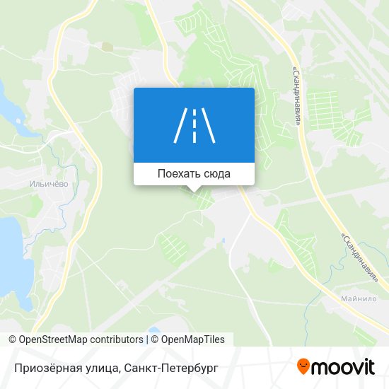 Карта Приозёрная улица