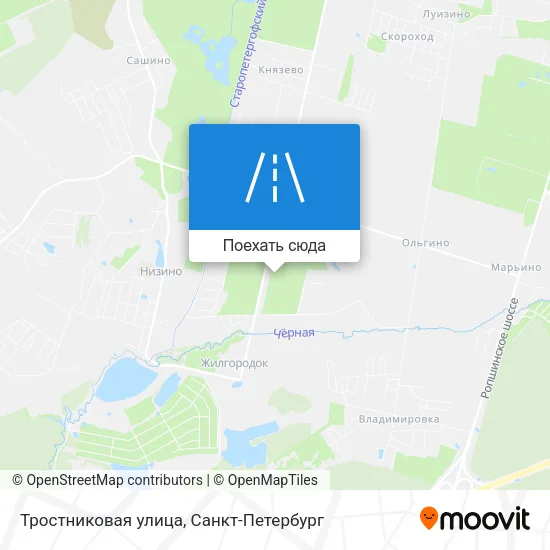 Карта Тростниковая улица