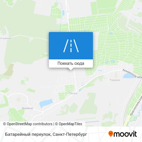 Карта Батарейный переулок