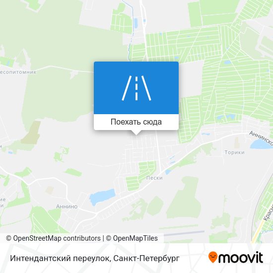 Карта Интендантский переулок