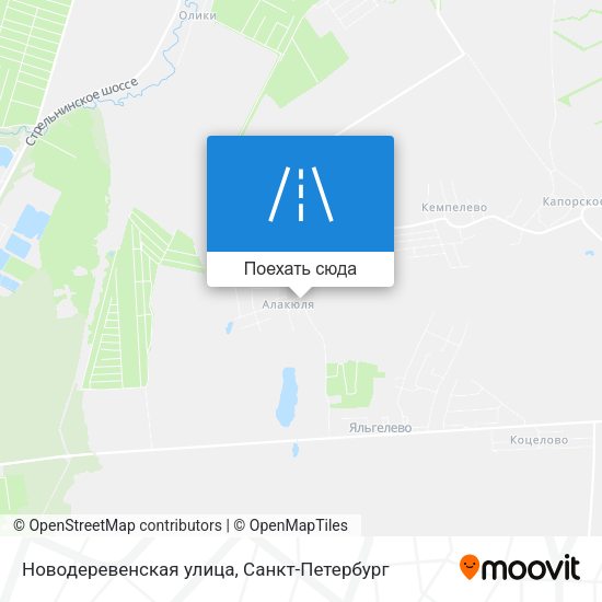 Карта Новодеревенская улица
