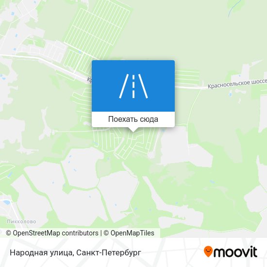 Карта Народная улица