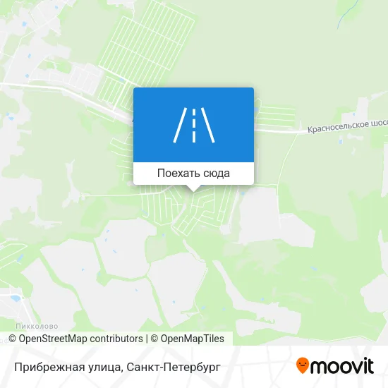 Карта Прибрежная улица