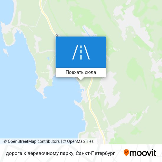 Карта дорога к веревочному парку