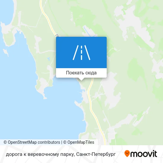 Карта дорога к веревочному парку