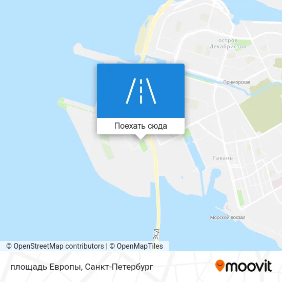 Карта площадь Европы