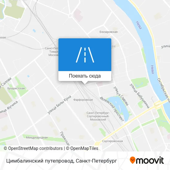 Карта Цимбалинский путепровод