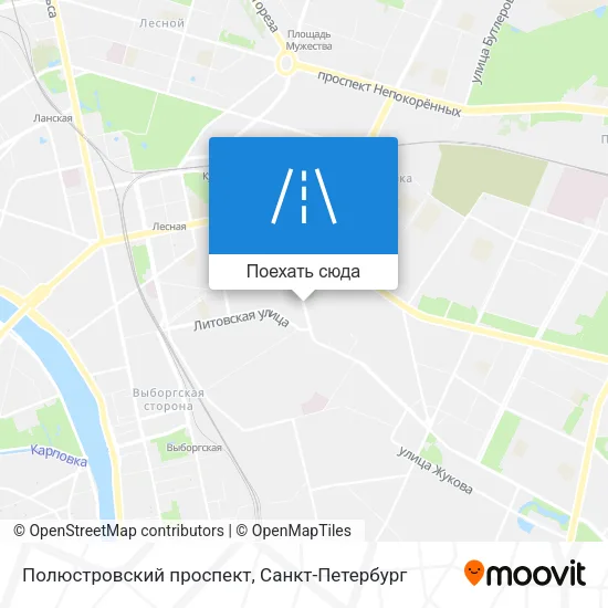 Карта Полюстровский проспект