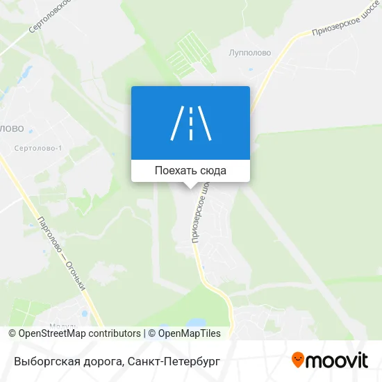 Карта Выборгская дорога