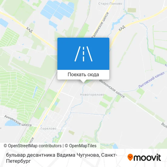 Карта бульвар десантника Вадима Чугунова