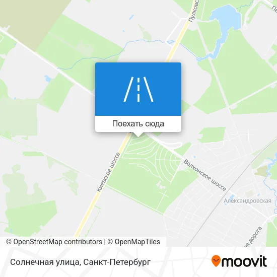 Карта Солнечная улица