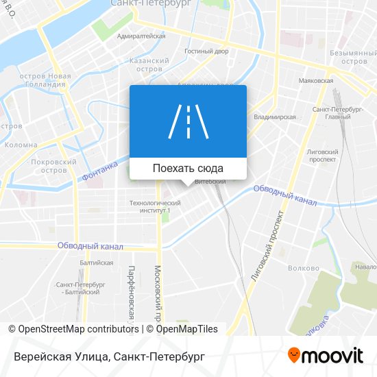 Карта Верейская Улица