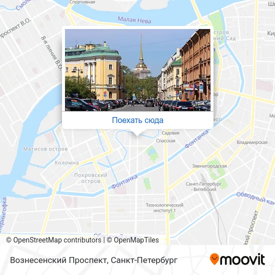 Карта Вознесенский Проспект