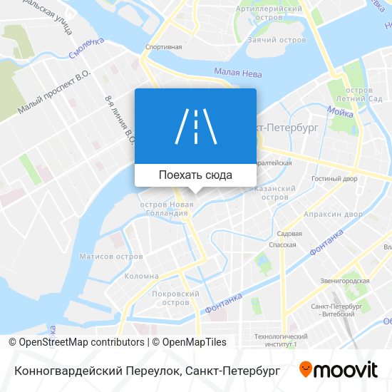 Карта Конногвардейский Переулок