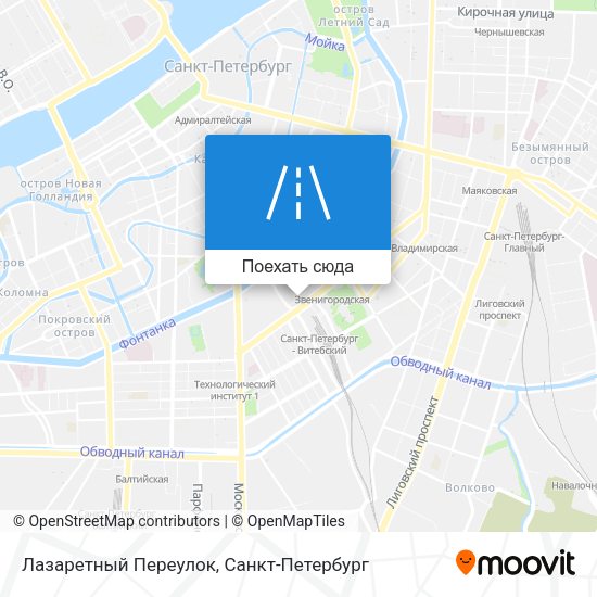 Карта Лазаретный Переулок