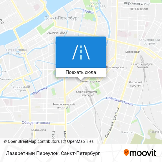 Карта Лазаретный Переулок
