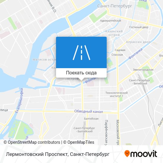 Карта Лермонтовский Проспект