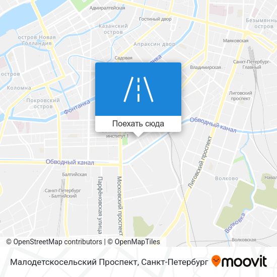 Карта Малодетскосельский Проспект