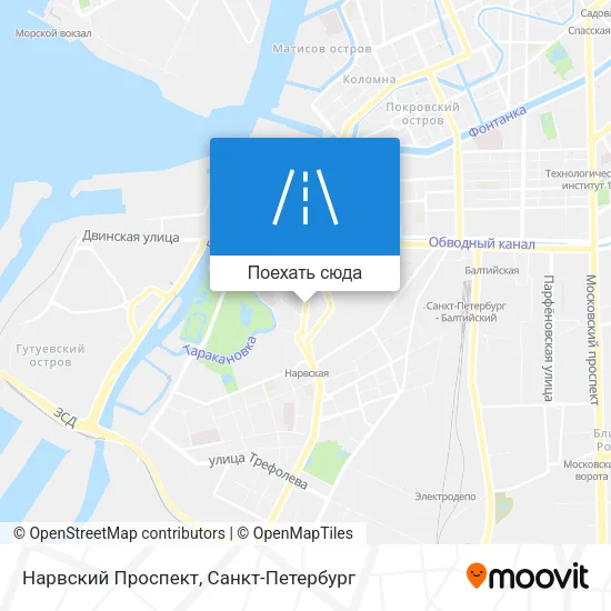 Карта Нарвский Проспект