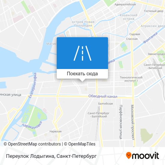 Карта Переулок Лодыгина
