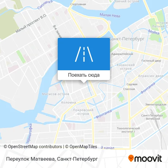 Карта Переулок Матвеева
