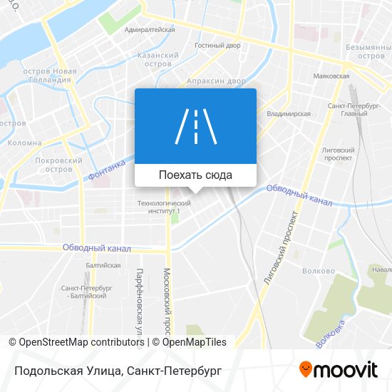 Карта Подольская Улица