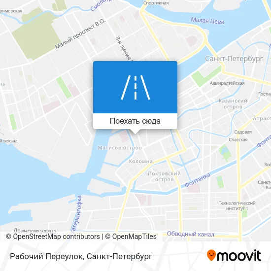 Карта Рабочий Переулок