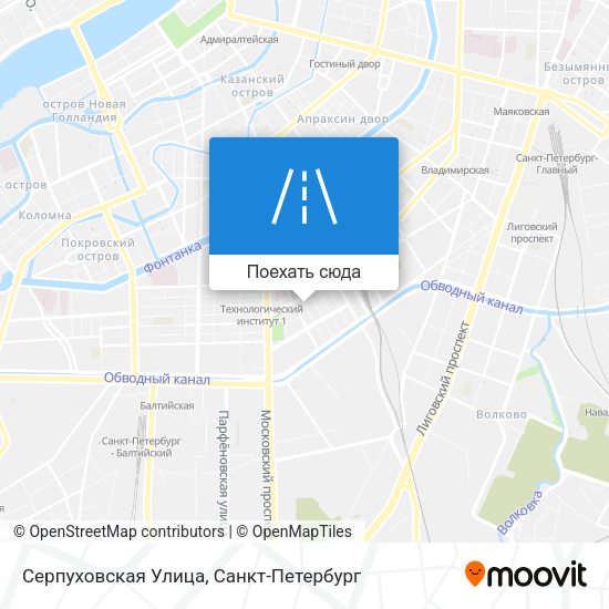 Карта Серпуховская Улица