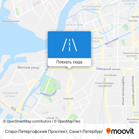 Карта Старо-Петергофский Проспект