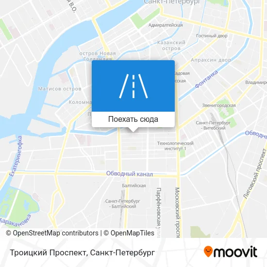 Карта Троицкий Проспект