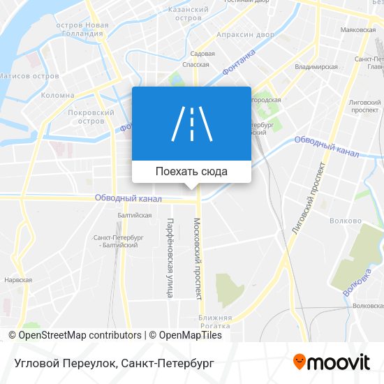 Карта Угловой Переулок