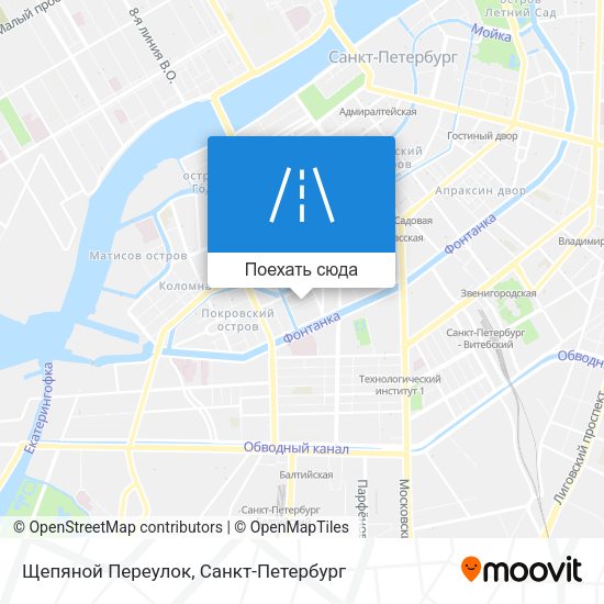 Карта Щепяной Переулок