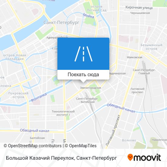 Карта Большой Казачий Переулок