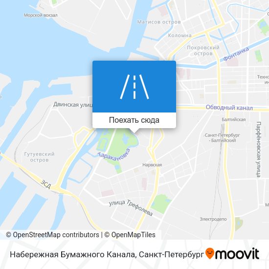Карта Набережная Бумажного Канала