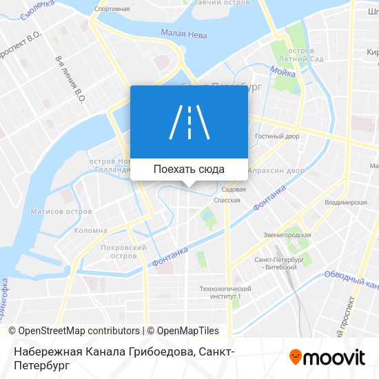 Карта Набережная Канала Грибоедова
