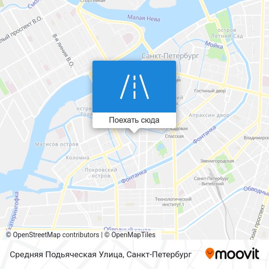 Карта Средняя Подьяческая Улица